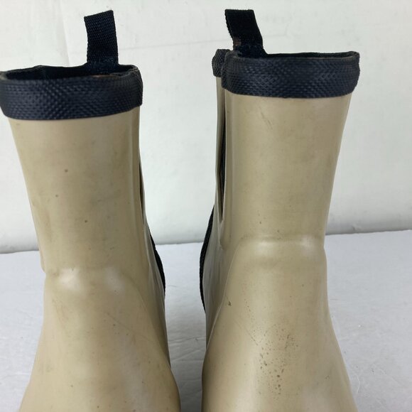 Sorel Joan Womens Sz 7.5 Tan Rain Wedge Lined Rubber Boot Waterproof - Picture 4 of 10